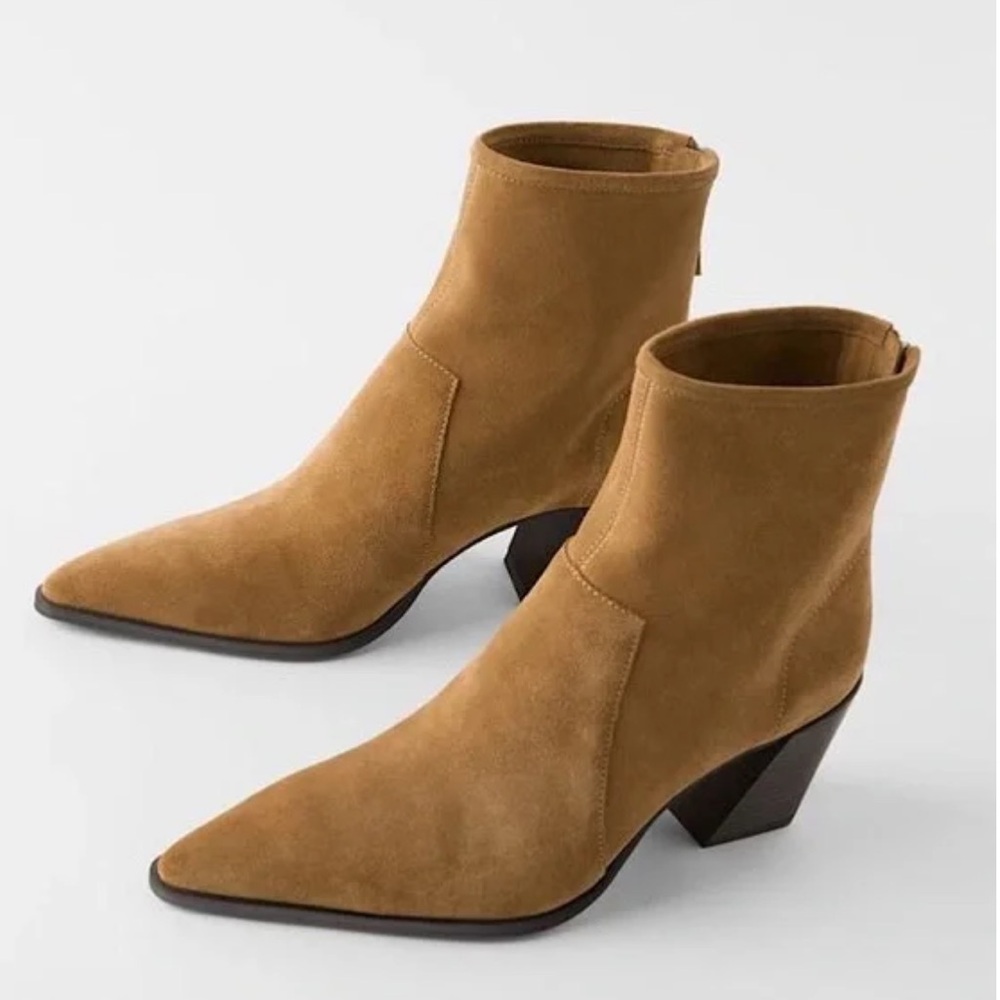 Suede Ankle Boot | Zara
